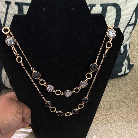 Charming Charlie Jewelry - Charming Charlie Gold and Black Necklace